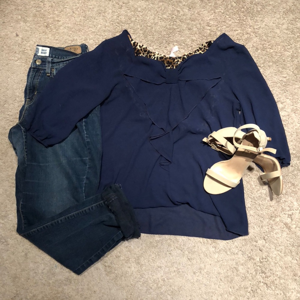 Navy blouse